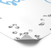 Elephant Bow Stropdas Glitter Baby shower Welkomst Poster (Hoek)