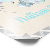 Elephant Boy Baby Nursery Sign Foto Afdruk (Hoek)