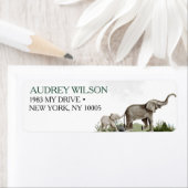 Elephant Boy Baby shower Etiket (Insitu)