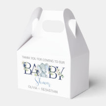 Elephant boy baby shower gunt de doos, behandelt d