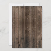 Elephant Boy Rustic Barn Wood Baby shower Kaart (Achterkant)