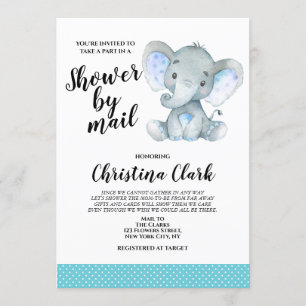 Elephant Boy Shower per post Cute Kaart