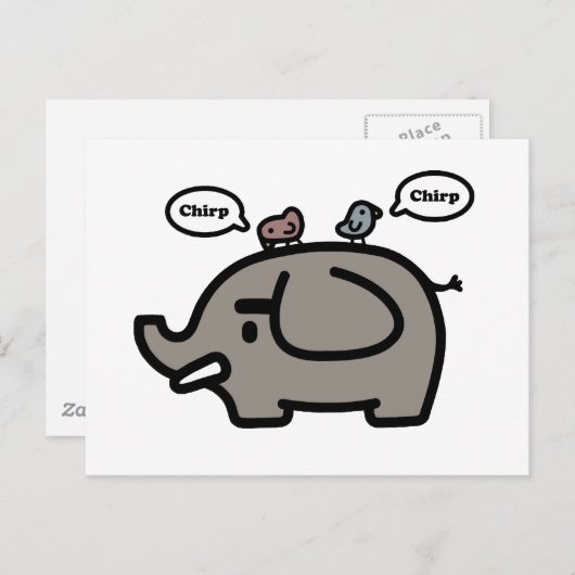 Elephant Briefkaart (Voorkant / Achterkant)