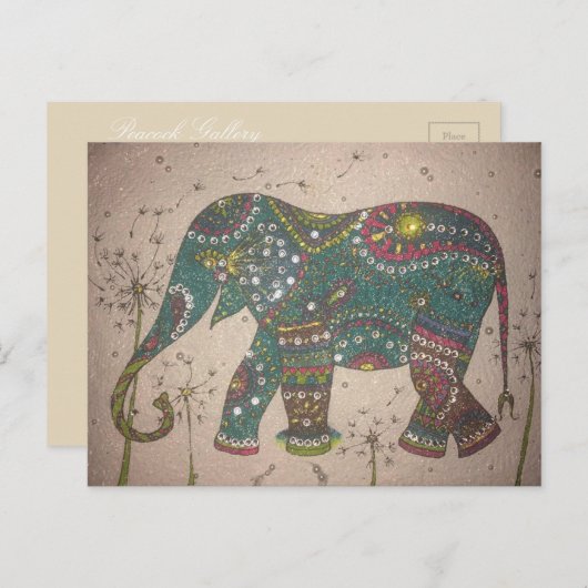 Elephant Briefkaart (Voorkant / Achterkant)