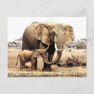 Elephant Briefkaart