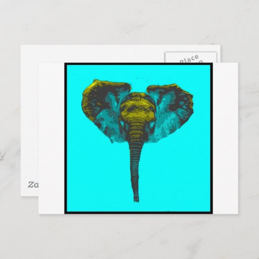 Elephant Briefkaart (Voorkant / Achterkant)