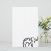 Elephant Briefpapier (Staand voorkant)