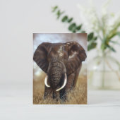 Elephant Bull Prints Briefkaarten (Staand voorkant)