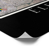 Elephant Butte Lake New Mexico Satellite Map Poster (Hoek)