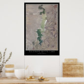 Elephant Butte Lake New Mexico Satellite Map Poster (Keuken)