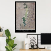 Elephant Butte Lake New Mexico Satellite Map Poster (Thuiskantoor)