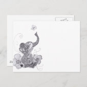 Elephant Butterfly Briefkaart (Voorkant / Achterkant)