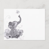 Elephant Butterfly Briefkaart (Voorkant)