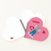 Éléphant | Cahier pour enfants à coeur rose et rou (Intérieur)