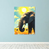 Elephant Canvas Afdruk (Insitu (Houten vloer))