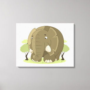 Elephant Canvas Afdruk
