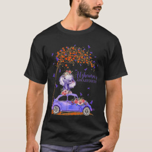 Elephant Car Paarse Lint Floral Heimerheimer Bra T-shirt