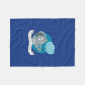 Elephant cartoon fleece deken (Voorkant (Horizontaal))