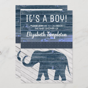 Elephant C'est un bébé avec une douche Invitations