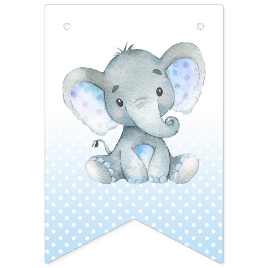 Elephant C'Est Un Garçon Drapeaux Bannière Bleu (Premier drapeau)