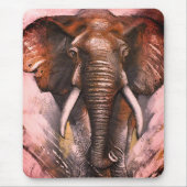 Elephant Charging Muismat (Voorkant)