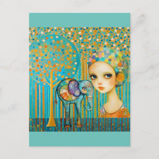 Elephant Charm Briefkaart (Voorkant)