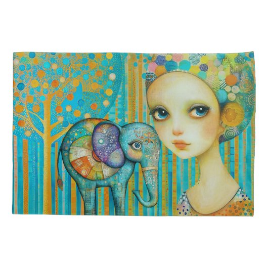 Elephant Charm Kussensloop (Achterkant)