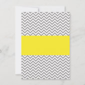 Elephant Chevron Yellow Grey Baby shower Kaart (Achterkant)