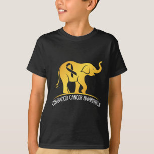 Elephant Childhood Cancer Awareness Ribbon Warrior T-shirt