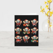 Elephant Christmas Funny Elephant Lover Pajama Men Kaart (Gele Bloem)