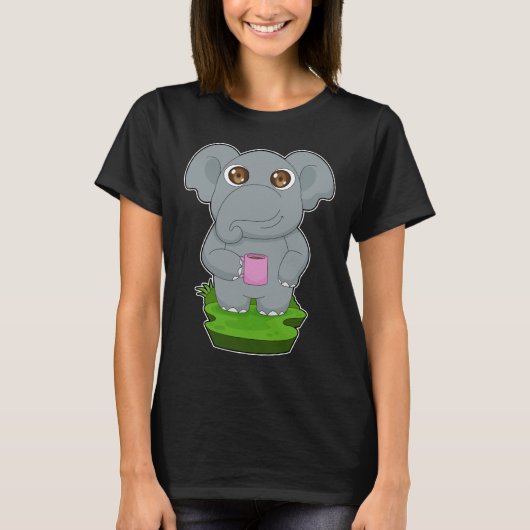 Elephant Coffee-Mok T-shirt (Voorkant)