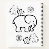 Eléphant colorant Carnet spiral (Dos)