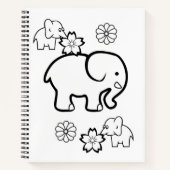 Eléphant colorant Carnet spiral (Devant)