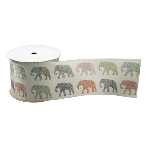 Elephant Colorful Animal Patroon Lint