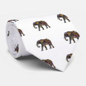 Elephant Colorful Stropdas (Opgerold)