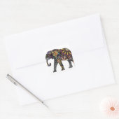 Elephant Colorful Vierkante Sticker (Envelop)