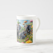 Elephant colourful whimsical mug porselein kop (Voorkant rechts)