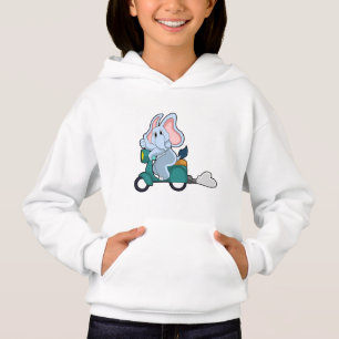 Elephant comme vélo avec scooter
