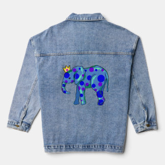 Eléphant couronné avec fille Pois