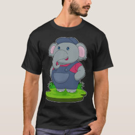 Elephant Craftsman Overalls T-shirt