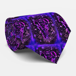 Eléphant Cravate Rose Violet À La Nuit étoilée