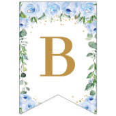 Elephant Crescent Moon Blue Florence Baby shower Vlaggetjes (Tweede vlag)