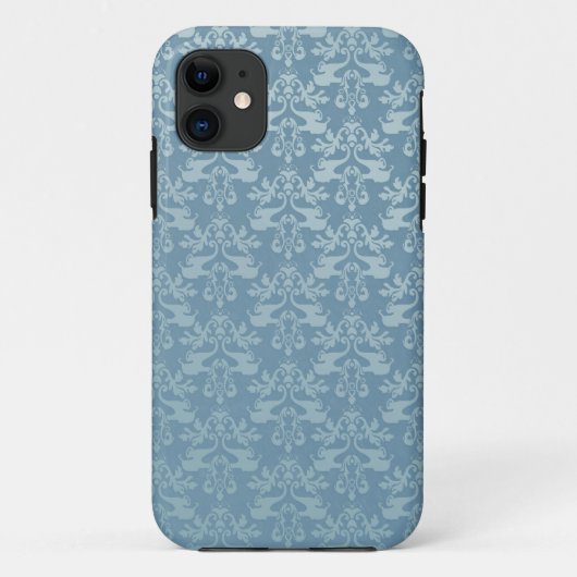 Elephant damask blue grijs iphone Case-Mate iPhone case (Achterkant)