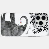 Eléphant Damask iPhone 6 coque personnalisé (Verso (horizontal))