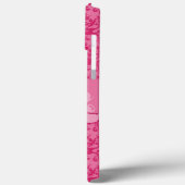 Elephant damask roze korte naam ipad case (Achterkant / Links)