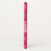 Elephant damask roze korte naam iphone case (Achterkant / rechts)