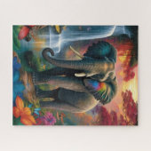 Elephant dans le paysage majestueux Jigsaw Puzzle (Horizontal)