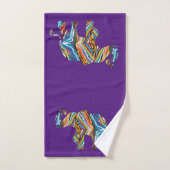 Elephant dans un modèle zèbre psychédélique (Serviette à main)