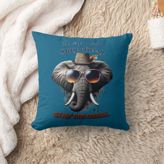 Eléphant Dapper : Oreiller à lancer Cool urbain (Couverture)