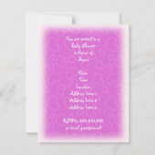 Éléphant de bébé avec des invitations de baby (Dos)